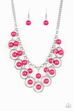 Paparazzi Really Rococo - Pink Beads - Silver Chain Necklace and matching Earrings - Glitzygals5dollarbling Paparazzi Boutique 