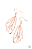Turn Into A Butterfly - copper - Paparazzi earrings - Glitzygals5dollarbling Paparazzi Boutique 