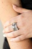 Pack It On - white - Paparazzi ring - Glitzygals5dollarbling Paparazzi Boutique 