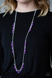 Paparazzi Miami Mojito - Purple Beads - Silver Necklace & Earrings - Glitzygals5dollarbling Paparazzi Boutique 