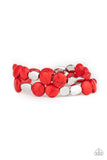 Simply Sedimentary - red - Paparazzi bracelet - Glitzygals5dollarbling Paparazzi Boutique 