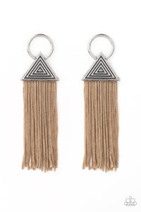 Paparazzi Oh My GIZA Brown Fringe Earrings - Glitzygals5dollarbling Paparazzi Boutique 