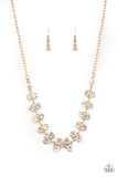 Paparazzi Super Starstruck - Gold - White Rhinestones - Necklace and matching Earrings - Glitzygals5dollarbling Paparazzi Boutique 