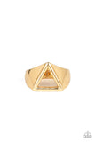Trident - gold - Paparazzi mens ring - Glitzygals5dollarbling Paparazzi Boutique 