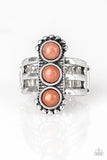 Paparazzi Rio Trio - Orange Bead - Silver Ring - Glitzygals5dollarbling Paparazzi Boutique 