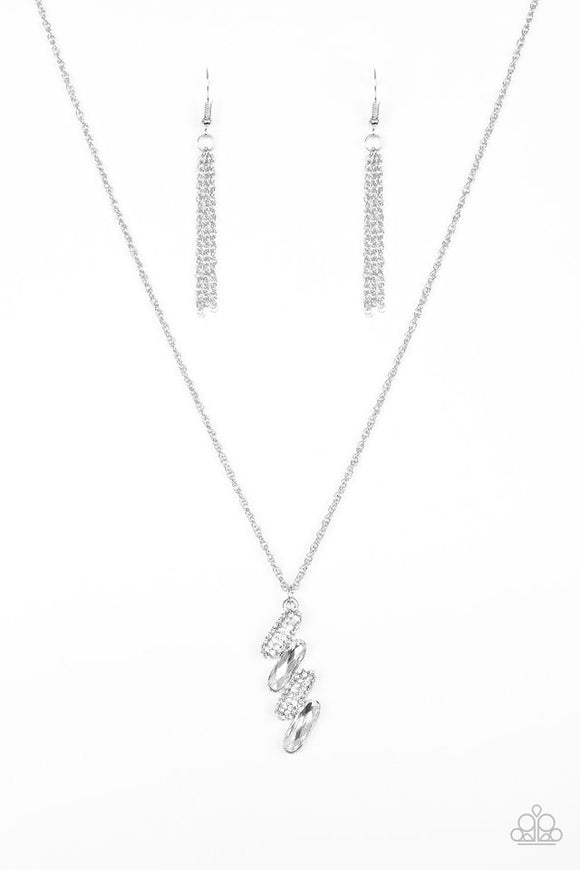 Regal Renegade White Necklace - Glitzygals5dollarbling Paparazzi Boutique 