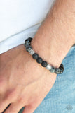 Paparazzi Mantra - Black - Silver Stone Beads - Black Lava Rocks - Stretchy - Glitzygals5dollarbling Paparazzi Boutique 
