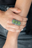 Radiant Rubble Green Paparazzi Ring - Glitzygals5dollarbling Paparazzi Boutique 