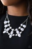 Paparazzi Goddess Glow - Silver - Round, Oval and Teardrops - Necklace & Earrings - Glitzygals5dollarbling Paparazzi Boutique 