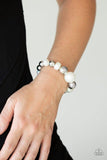 Paparazzi Bracelet ~ Starstruck Shimmer - White - Glitzygals5dollarbling Paparazzi Boutique 