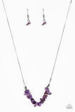 Paparazzi Back To Nature - Purple - Silver Necklace and matching Earrings - Glitzygals5dollarbling Paparazzi Boutique 