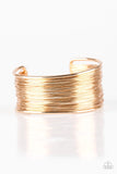 Paparazzi Wire Warrior Gold Cuff Bracelet - Glitzygals5dollarbling Paparazzi Boutique 