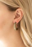 Paparazzi Earring ~ 5th Avenue Fashionista - Brass - Glitzygals5dollarbling Paparazzi Boutique 