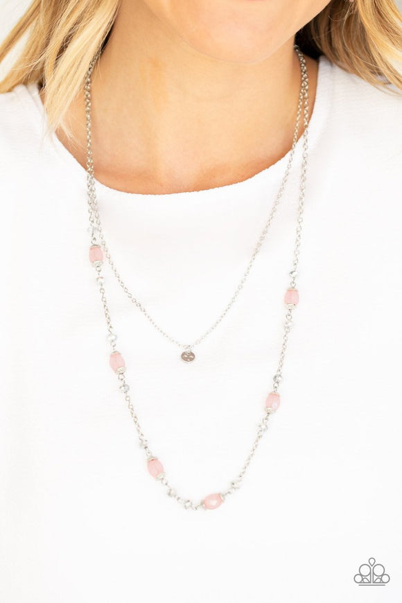 Paparazzi Irresistibly Iridescent Pink Necklace - Glitzygals5dollarbling Paparazzi Boutique 
