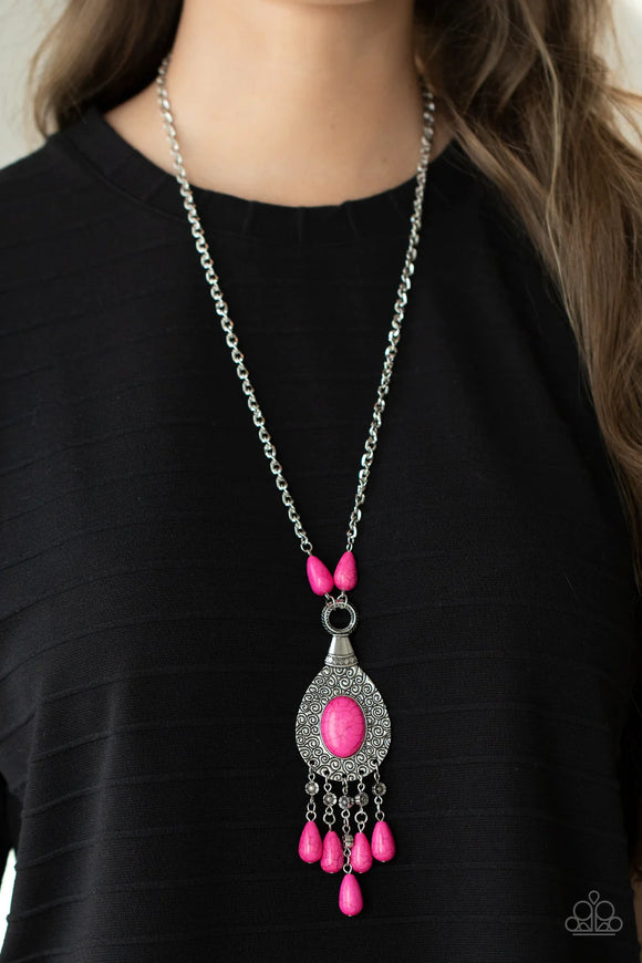Cowgirl Couture Pink ~ Paparazzi Necklace - Glitzygals5dollarbling Paparazzi Boutique 