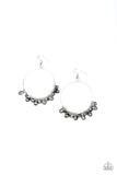 Paparazzi Crystal Collaboration Silver Beaded Earrings - Glitzygals5dollarbling Paparazzi Boutique 