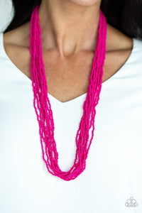 Congo Colada - pink - Paparazzi Seed Bead necklace - Glitzygals5dollarbling Paparazzi Boutique 