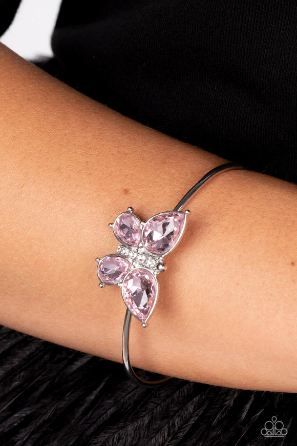 Butterfly Beatitude Pink ~ Paparazzi Bracelet - Glitzygals5dollarbling Paparazzi Boutique 