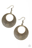Paparazzi Floral Frontier - Brass Earrings - Glitzygals5dollarbling Paparazzi Boutique 
