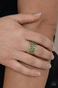 Paparazzi Ring ~ When You LEAF Expect It - Brass - Glitzygals5dollarbling Paparazzi Boutique 