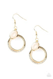 Paparazzi Dreamily Dreamland - Gold - Moonstone / Rhinestones - Hoop Earrings - Glitzygals5dollarbling Paparazzi Boutique 