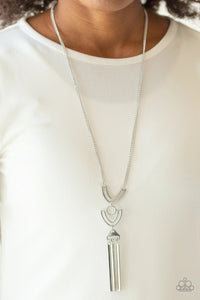 Paparazzi Confidently Cleopatra - Silver - Necklace & Earrings - Glitzygals5dollarbling Paparazzi Boutique 