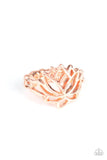 Paparazzi Lotus Lover - Copper - Lotus Flower - Dainty Band Ring - Glitzygals5dollarbling Paparazzi Boutique 