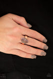 Paparazzi Full Of HAUTE Air - Copper - Antiqued Finish - Dainty Band - Ring - Glitzygals5dollarbling Paparazzi Boutique 
