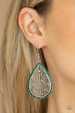 Paparazzi Fleur de Fantasy - Green - Earrings - Glitzygals5dollarbling Paparazzi Boutique 
