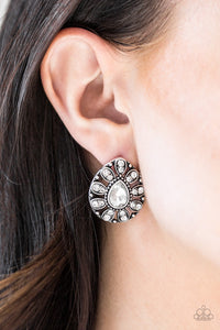 Paparazzi Treasure Retreat - White Earrings - Glitzygals5dollarbling Paparazzi Boutique 