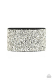 Paparazzi The Halftime Show - Silver - Rhinestones / Leather - Urban Bracelet - Life of the Party Exclusive - January 2020 - Glitzygals5dollarbling Paparazzi Boutique 