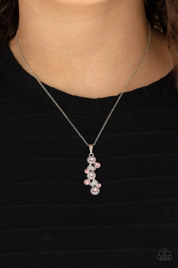 Classically Clustered Pink ~ Paparazzi Necklace - Glitzygals5dollarbling Paparazzi Boutique 