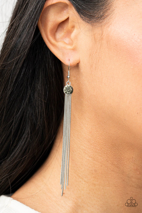 Always in Motion Silver ~ Paparazzi Earring - Glitzygals5dollarbling Paparazzi Boutique 