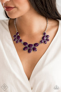 Paparazzi Flair Affair - Purple - Silver Necklace and Earrings - Fashion Fix / Trend Blend Exclusive January 2020 - Glitzygals5dollarbling Paparazzi Boutique 