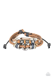 Paparazzi  Hello Hiker - Brown Leather - Urban Bracelet - Glitzygals5dollarbling Paparazzi Boutique 