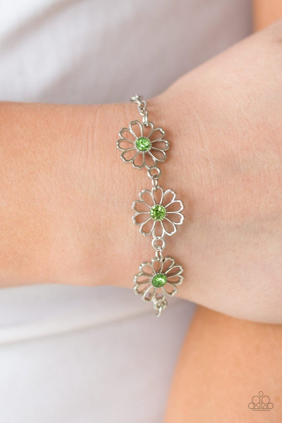 Dancing Daffodils - green - Paparazzi bracelet - Glitzygals5dollarbling Paparazzi Boutique 