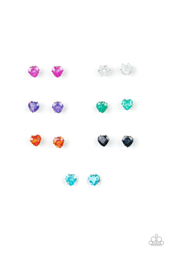 Pack of 10 heart earrings for kids Starlet Shimmer Little Diva - Glitzygals5dollarbling Paparazzi Boutique 