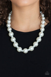 Paparazzi Uptown Heiress - White Pearls - Rhinestones - Necklace and matching Earrings - Glitzygals5dollarbling Paparazzi Boutique 