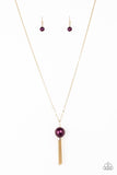Paparazzi Belle of the Ballroom Purple Gold Necklace - Glitzygals5dollarbling Paparazzi Boutique 