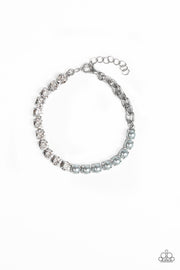 Paparazzi Out Like A SOCIALITE - Silver Pearly Beads - White Rhinestones - Bracelet - Glitzygals5dollarbling Paparazzi Boutique 