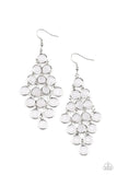 Paparazzi Earring ~ With All DEW Respect - White - Glitzygals5dollarbling Paparazzi Boutique 