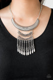 Paparazzi Eastern Empress - Silver - Necklace & Earrings - Glitzygals5dollarbling Paparazzi Boutique 