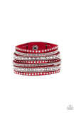 Paparazzi All Hustle and Hairspray Red Urban Bracelet - Glitzygals5dollarbling Paparazzi Boutique 