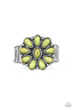 Paparazzi Stone Gardenia - Green Silver Ring - Glitzygals5dollarbling Paparazzi Boutique 