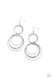 Eclipsed Edge - silver - Paparazzi earrings - Glitzygals5dollarbling Paparazzi Boutique 