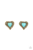 Rustic Romance Brass ~ Paparazzi Earring - Glitzygals5dollarbling Paparazzi Boutique 