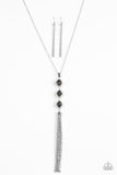 Paparazzi The DIVA Wears Prada - Silver - Black Beads - Hematite Rhinestones - Necklace - Glitzygals5dollarbling Paparazzi Boutique 