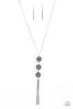 Paparazzi Triple Shimmer Silver Hematite Necklace - Glitzygals5dollarbling Paparazzi Boutique 