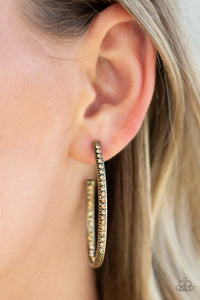 Globetrotting Glitter - Brass Paparazzi Earrings - Glitzygals5dollarbling Paparazzi Boutique 