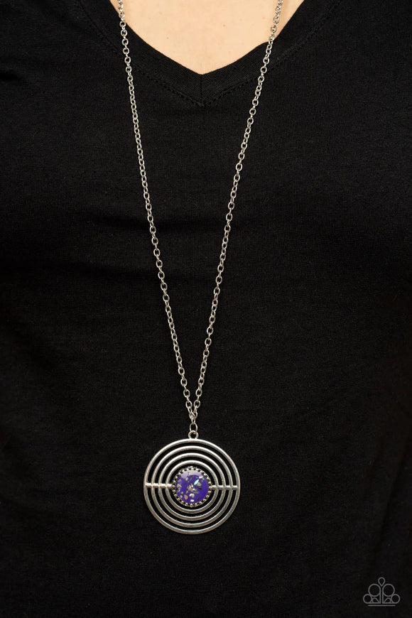 Targeted Tranquility Purple ~ Paparazzi Necklace - Glitzygals5dollarbling Paparazzi Boutique 